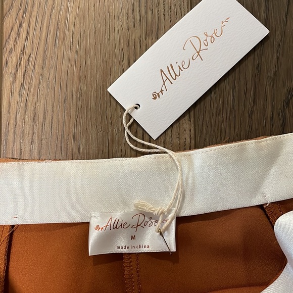 Pink lily tan faux suede midi skirt - Picture 3 of 7